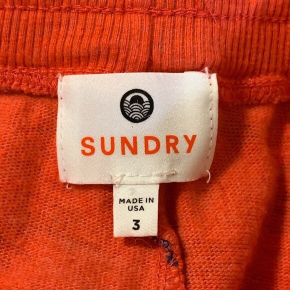 Sundry Women's Spotted Cotton Elastic Waist Drawstring Joggers Size 3/L - Picture 6 of 13